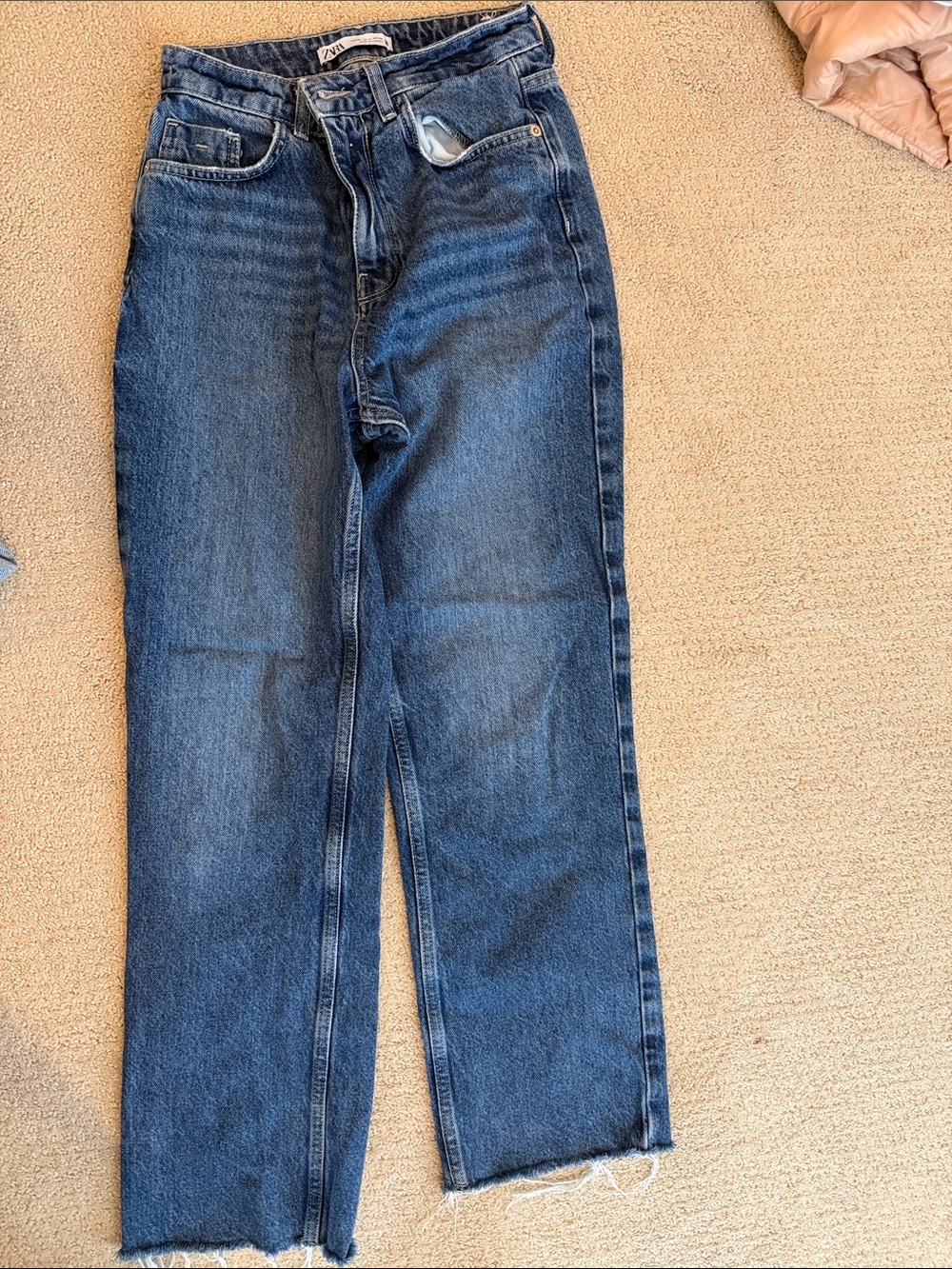 ZARA women’s  Blue Denim Jeans - Classic boyfriend relax leg  Fit